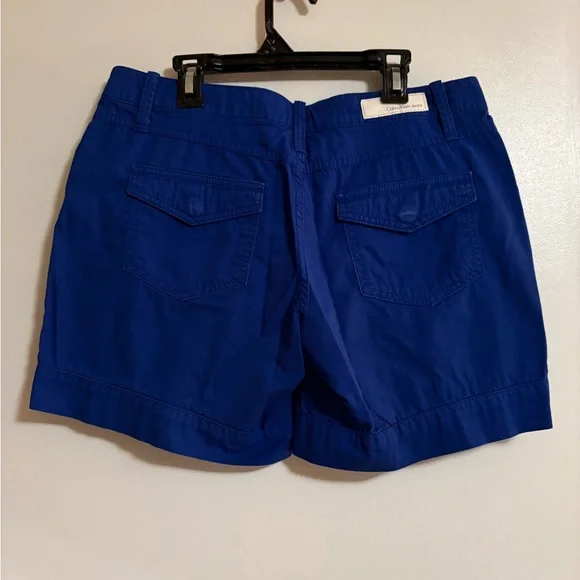 Calvin Klein Jeans Women's Cobalt Cargo Shorts blue size 6 100% cotton - Picture 3 of 6